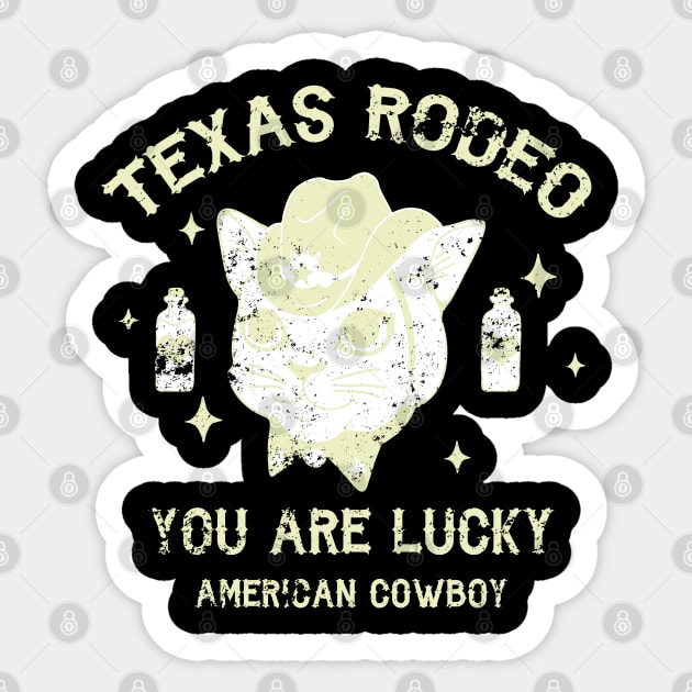 CowBoy Cat Sticker by TEENIE DESIGN